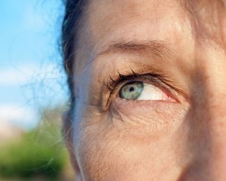 woman's eye close up